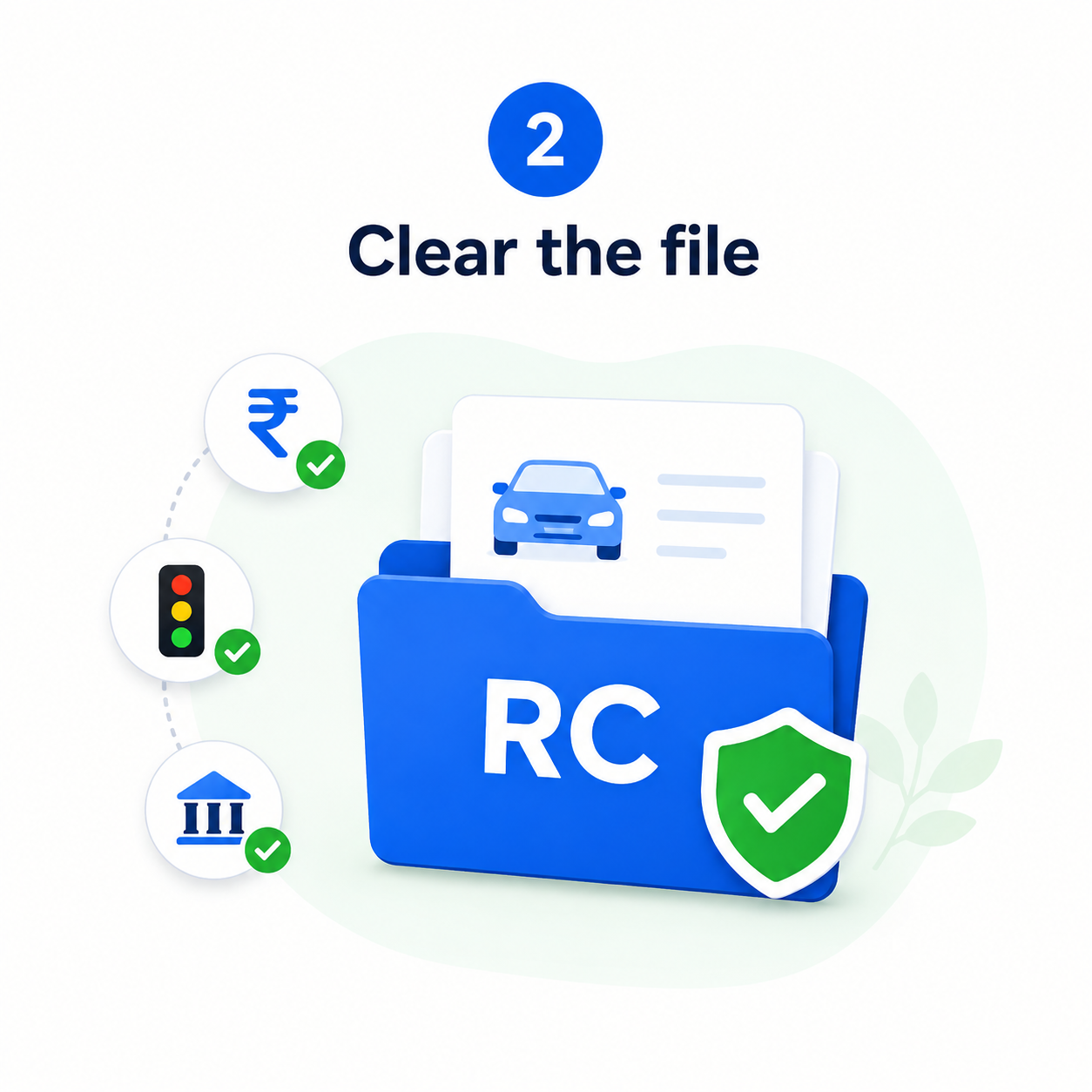 Step 2: Clear the file — dues, challans and loan status checked